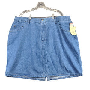 Stampede Women's Denim Skirt Blue Size 24 Vintage W/Tags Deadstock Made USA